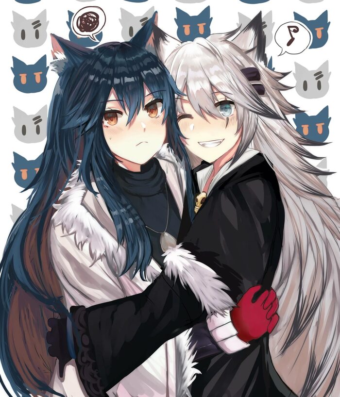 Texas    Anime Art, , Arknights, Animal Ears, Texas (Arknights), Lappland