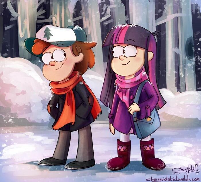  My Little Pony, MLP Crossover, Gravity Falls, Dipper Pines, Twitter, 