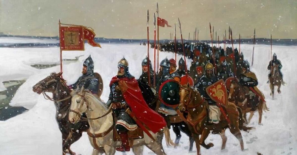 древнерусское войско в походе