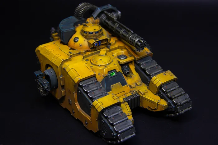 Sicaran battle tank - Моё, Покраска миниатюр, Рукоделие без процесса, Warhammer, Warhammer 40k, Adeptus Astartes, Wh miniatures, Imperial Fists, Horus Heresy, Warhammer 30k, Длиннопост