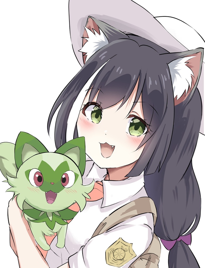 Kyaru und Sprigattito , Anime Art, Princess Connect! Re:Dive, Kiruya Momochi, , Sprigatito