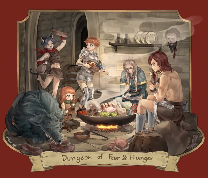     , , Anime Art, , Dungeon Meshi, Fear & Hunger, , Animal Ears,  