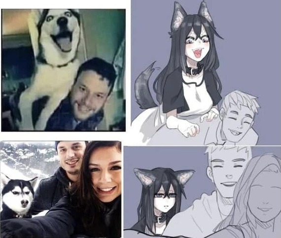 Man's best friend - Anime, Memes, Animal ears, Dog, Friend, Best friend, Girls, Relationship