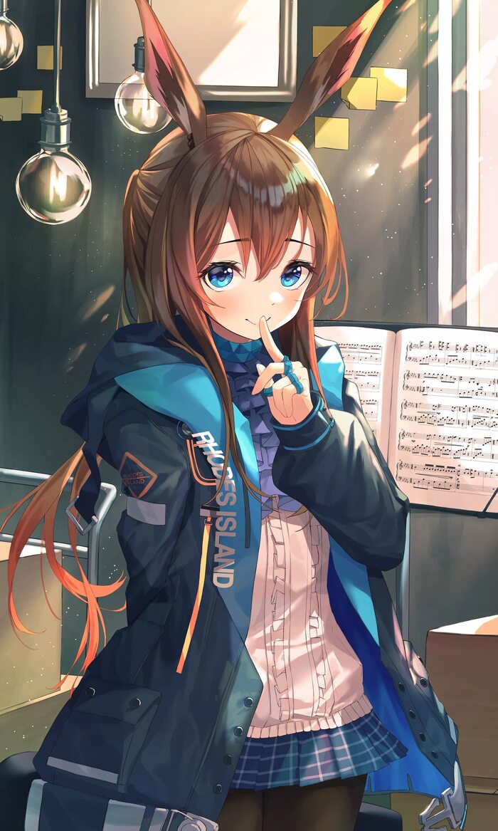  Amiya Anime Art, , Arknights, Animal Ears, Amiya