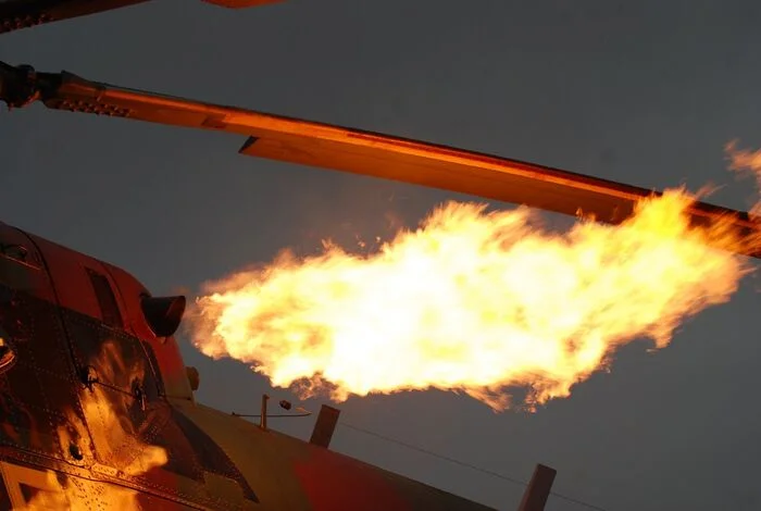 Spectacular launch of AI-9V...only the sound is missing... - Educational program, Aviation, Helicopter, Engine, Technics, Starting the engine, Helicopter pilots, Russian helicopters, Mi-8, Fire, Wild Fire