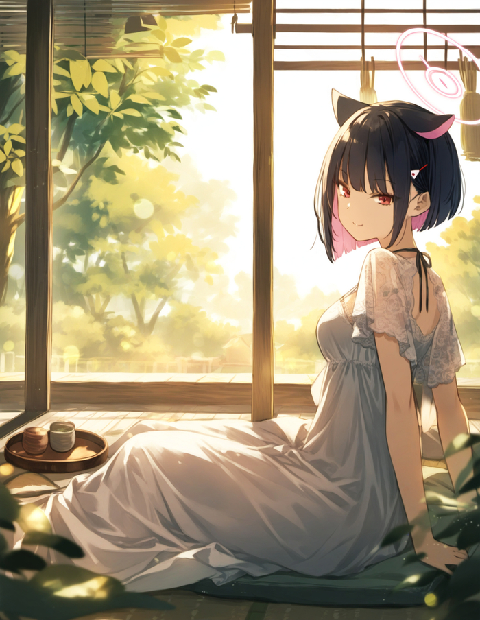    Anime Art, , , , Blue Archive, Kyouyama Kazusa, Animal Ears,  