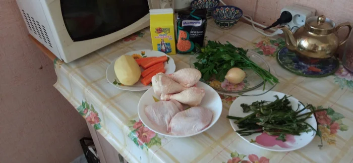 Chicken broth soup with lentils and cream - My, Recipe, Soup, Lentil, Men's cooking, Longpost, Food