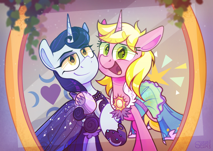    My Little Pony, Ponyart, Moonlight Raven, Sunshine Smiles