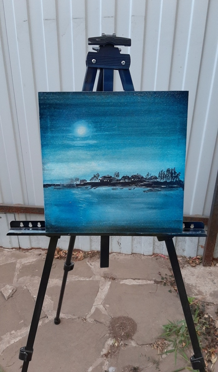 Холст на подрамнике 30х30. Гуашь