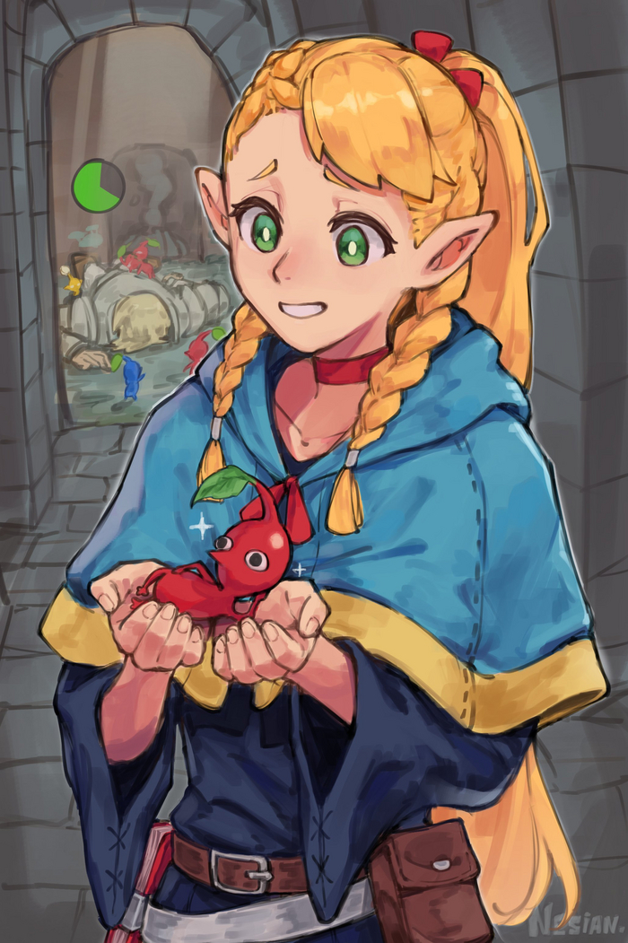    Anime Art, , Dungeon Meshi, Marcille Donato, Pikmin, Laios Touden