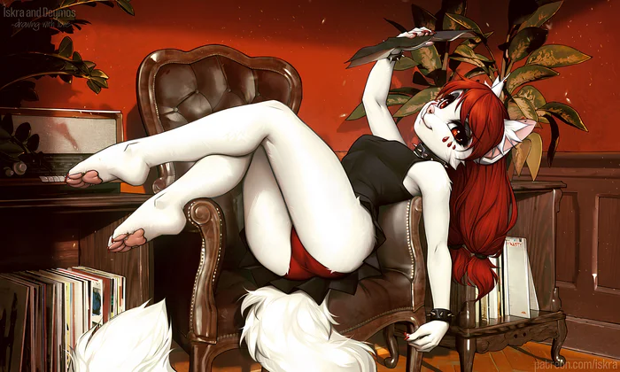 Selena - Furry, Anthro, Art, Furry edge, Furry cat, Iskra, Deymos, Collab