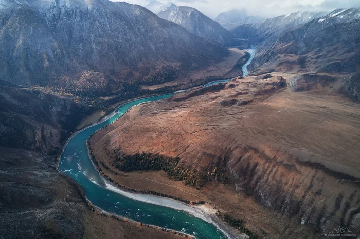 Katun from a bird's eye view - My, The photo, Altai Republic, Katun, The mountains, Beautiful view, The rocks, Mountain tourism, River