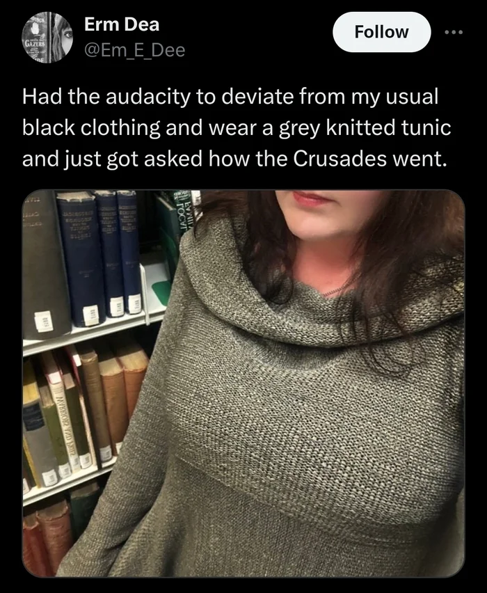 Someone's tongue is sharper than a sword - Girls, Cloth, Tunic, Crusade, Twitter, Screenshot