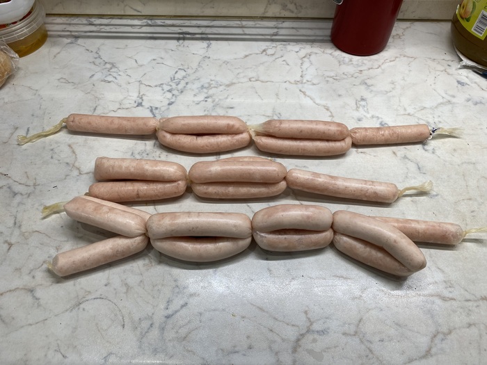 Сосиски после набивки