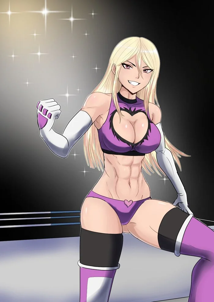 OC Katherine Mizuno - My, Art, Anime, Anime art, Original character, Wrestling