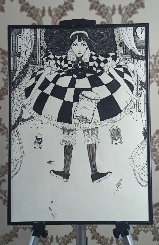 Painting Alice in the Rabbit Hole - Artist, Sketch, Art, Painting, Beginner artist, I'm an artist - that's how I see it, Longpost