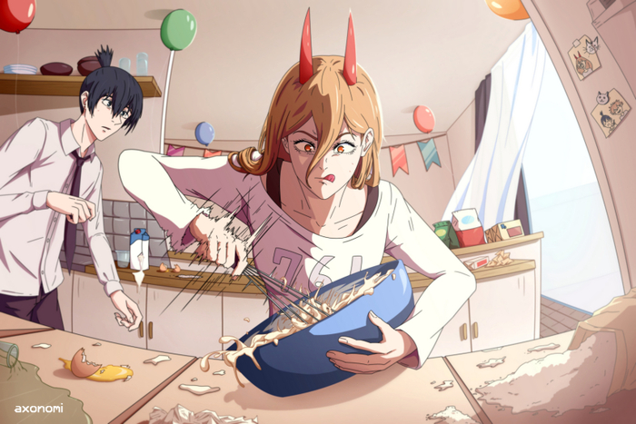     ... , Anime Art, Power (Chainsaw Man), Aki Hayakawa, Chainsaw Man