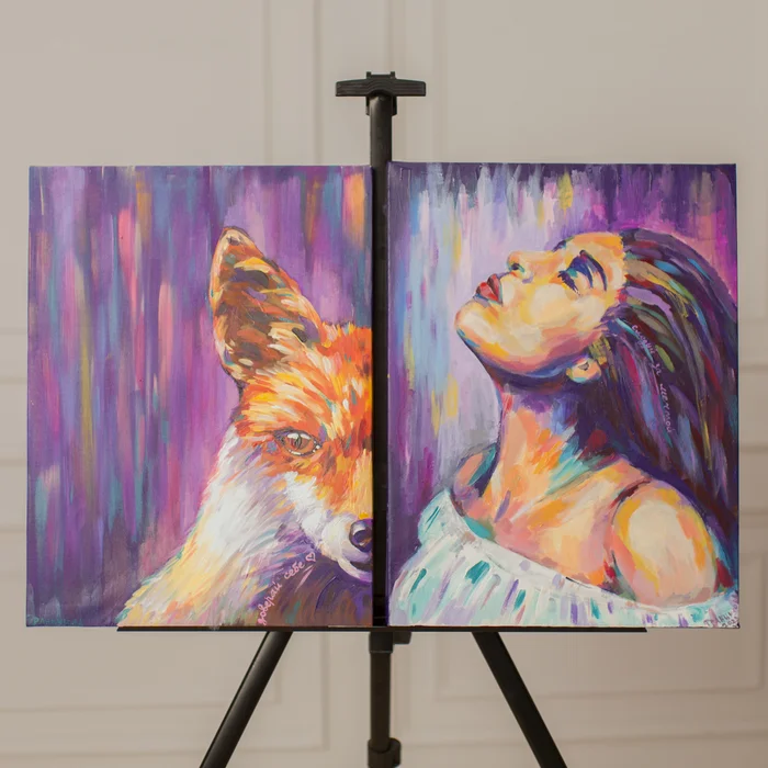 A couple of inspiring paintings - My, Painting, Fox, Longpost