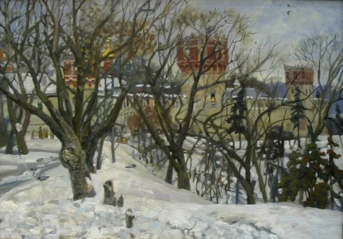 Artist Pavel Ryzhenko. Novodevichy Convent - Art, Painting, Painting, Landscape, Russia