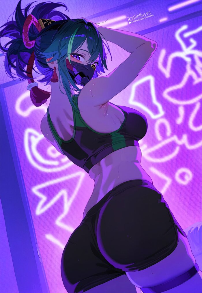  Anime Art, , Kuki Shinobu (Genshin Impact), Genshin Impact,  