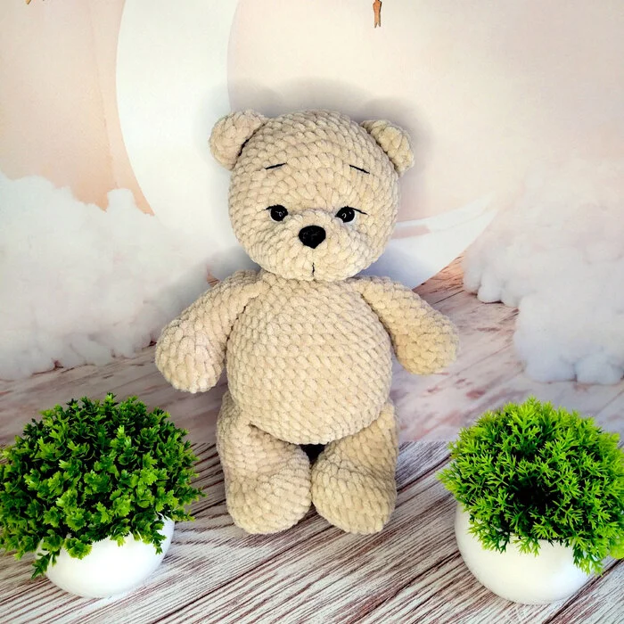 Teddy bear amigurumi. Crochet toy pattern - My, Master Class, Scheme, Amigurumi, Toys, Knitting, Needlework, Needlework without process, Crochet, Knitted toys, Plush Toys, Soft toy, With your own hands, Hobby, Bears, The Bears, Teddy bear, Teddy bears