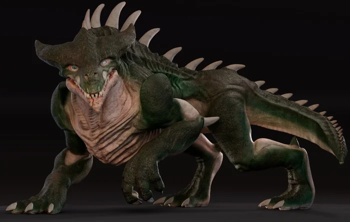 Swamp dog - Моё, Существа, Gamedev, Персонажи, 3D, 3D моделирование, Zbrush, Autodesk Maya, Substance painter, Фэнтези, Game Art, 3D графика, Видео, YouTube, Длиннопост