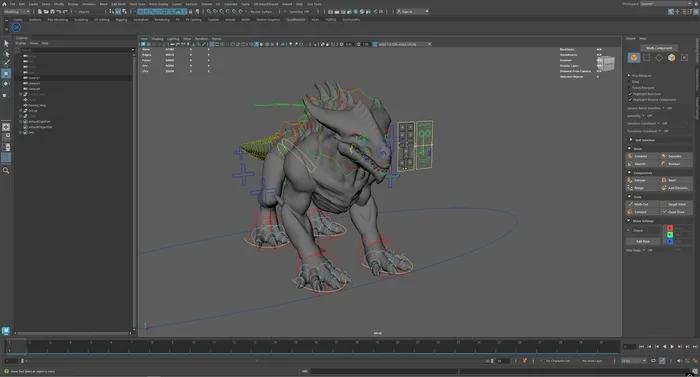 Swamp dog - Моё, Существа, Gamedev, Персонажи, 3D, 3D моделирование, Zbrush, Autodesk Maya, Substance painter, Фэнтези, Game Art, 3D графика, Видео, YouTube, Длиннопост