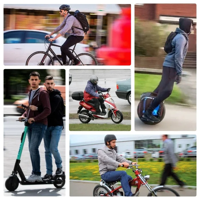 Post #11591446 - My, Sidewalk, Unicycle, Moped