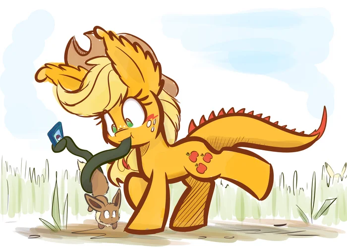 An unexpected find - My little pony, PonyArt, Tatzljack, Heir of Rick, MLP crossover, Pokemon, Evie, Pikachu