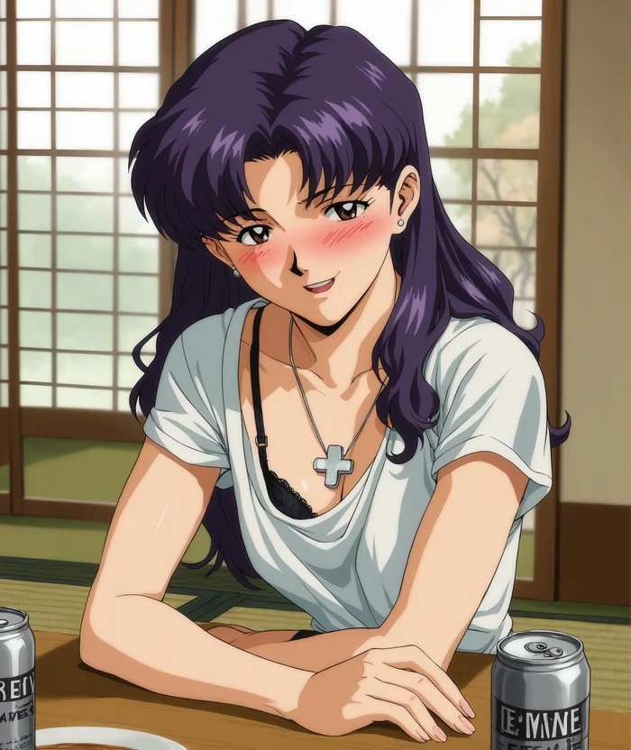 Она не против познакомиться с тобой - Аниме, Anime Art, Misato Katsuragi, Evangelion