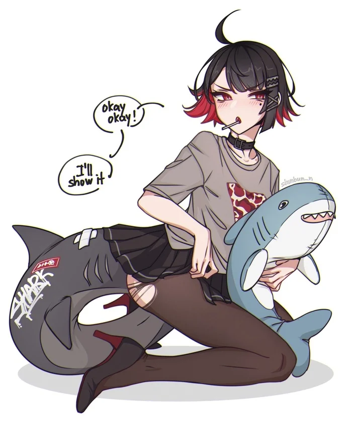 The Secret of the Shark Tail - Art, Anime, Zenless Zone Zero, Anime art, Ellen Joe (zzz), Tights, Shark, Hips, Longpost