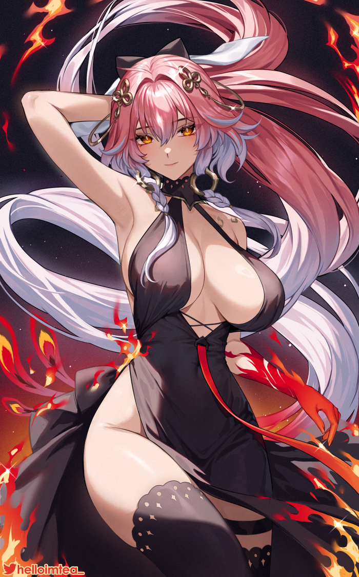 Changli Anime Art, Wuthering Waves, Changli (Wuthering Waves), Helloimtea