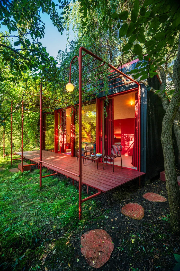 House of color. Bright tiny house in a Warsaw garden - Interior, Architecture, Decor, Interior Design, VKontakte (link), Longpost