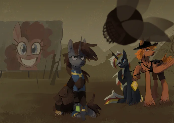 На просторах пустоши дружбу нужно ценить - My Little Pony, Littlepip, Calamity, Velvet Remedy, Fallout, Fallout: Equestria