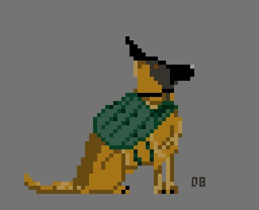 Now I have a virtual dog! - My, Art, Pixel, Dog, Painting, Pixel Art