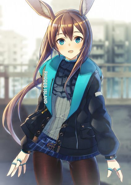  Amiya , Anime Art, Arknights, Animal Ears, Amiya