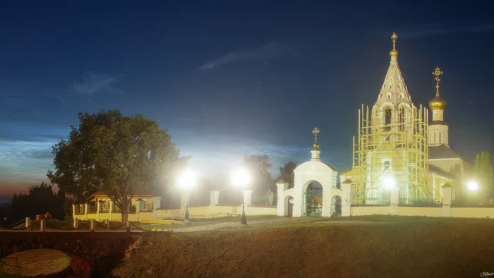 Church of the Nativity of the Virgin Mary - My, The photo, Nature, Night, Summer, Sky, Clouds, Temple