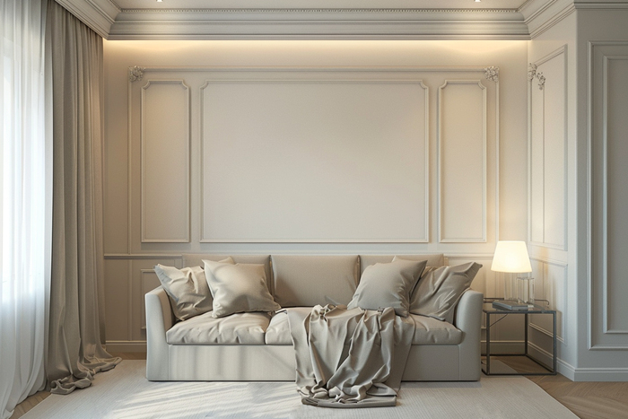 Молдинги на стенах могут выглядеть очень стильно