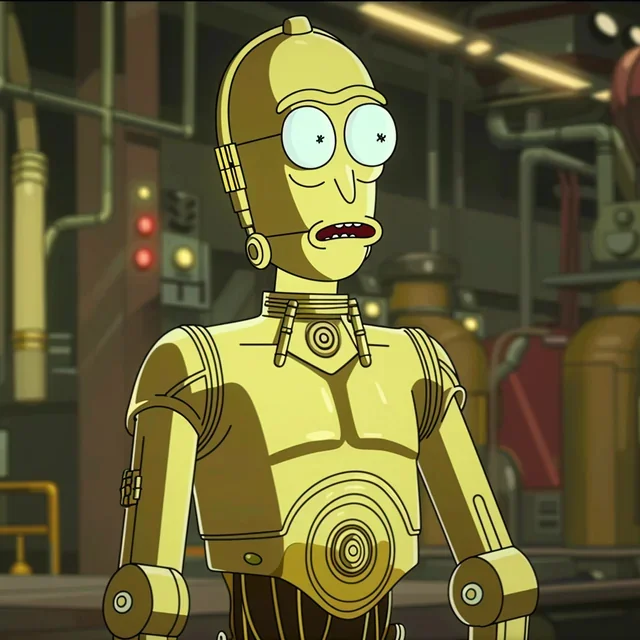 Star Wars in the style of Rick and Morty - Neural network art, Midjourney, Another world, Movies, Cartoons, Star Wars, Rick and Morty, Animated series, Characters (edit), Telegram (link), Longpost