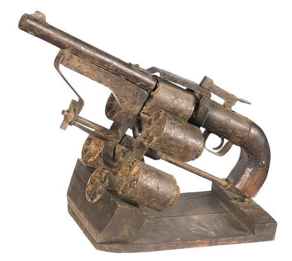 Six-drum revolver - Revolver, Weapon, Firearms, Past, Telegram (link)