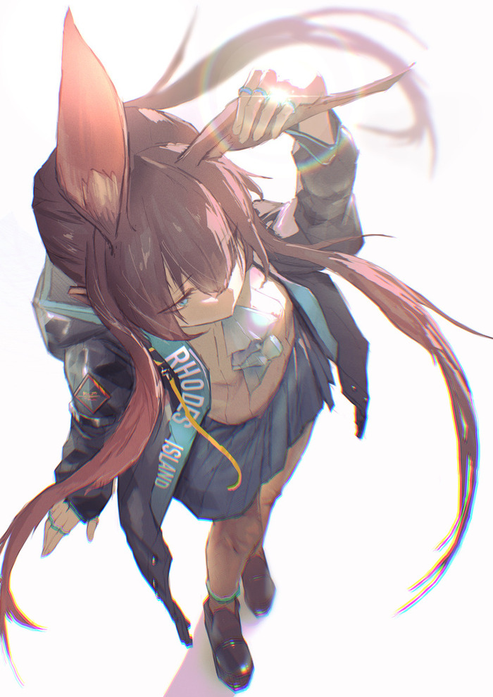  Amiya , Anime Art, Arknights, Animal Ears, Amiya