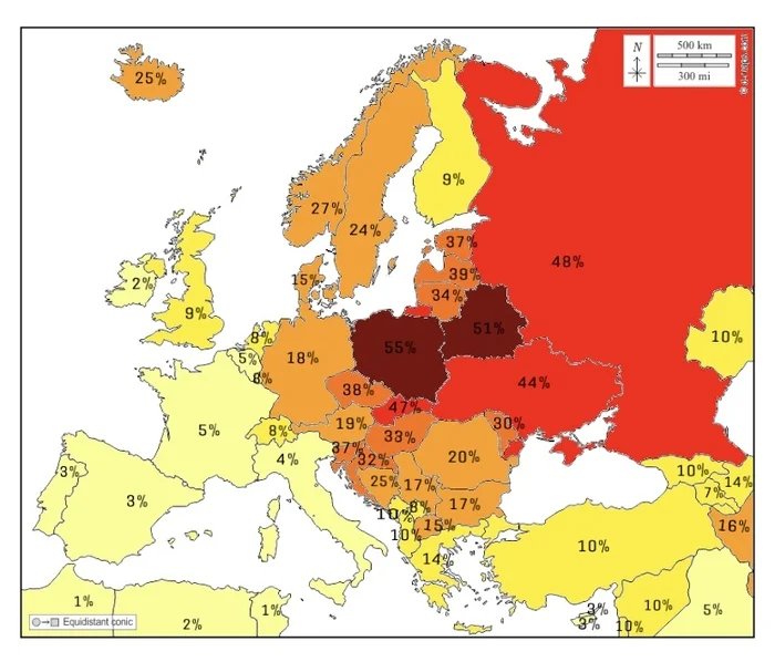 Haplogroup R1a in Europe - My, Peace, Europe, Haplogroup, Cards, Country, Near East, Spain, Russia, Great Britain, Italy, Germany, Georgia, France, Turkey