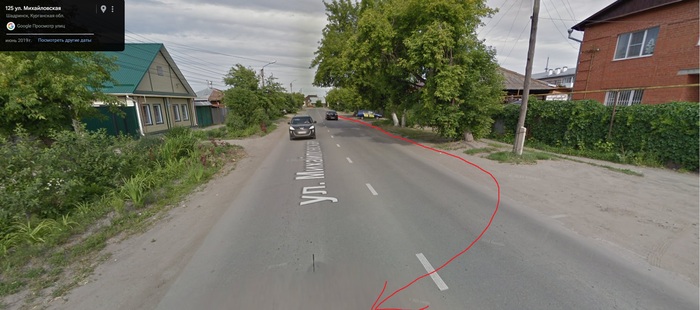 Примерная траектория движения в объезд омоды.