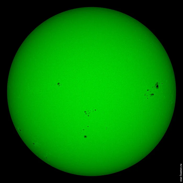 Sun in the green region of the spectrum, July 14, 2024, 10:58 - My, The sun, Astrophoto, Astronomy, Space, Starhunter, Anapa, Anapadvor