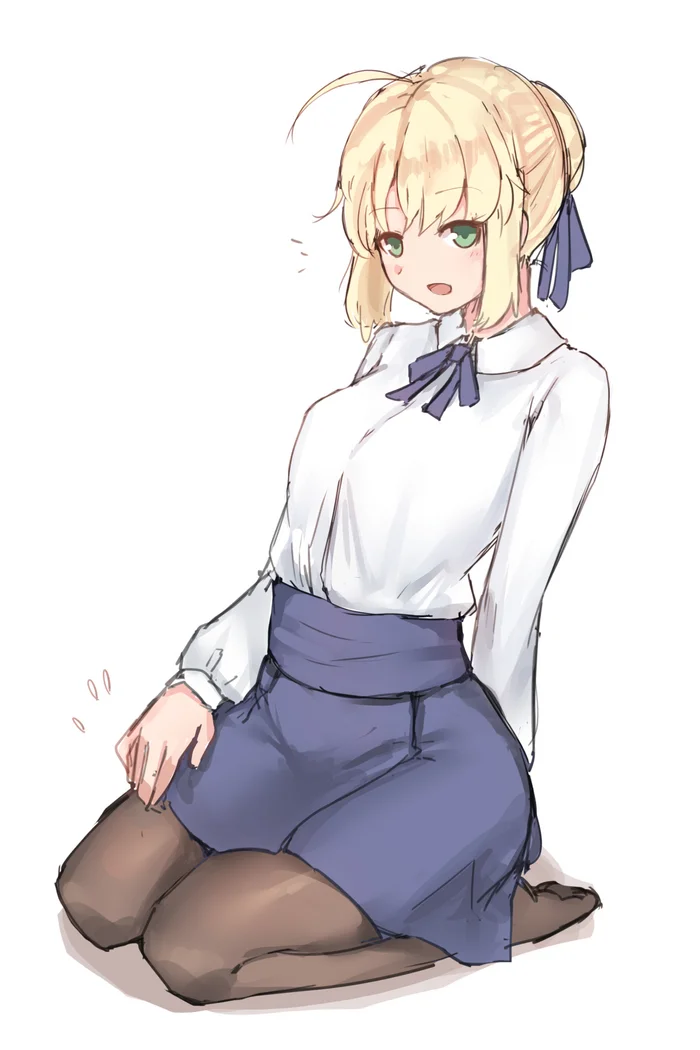 Обжорка Saber - Аниме, Anime Art, Fate, Fate-Stay Night, Saber, Artoria Pendragon