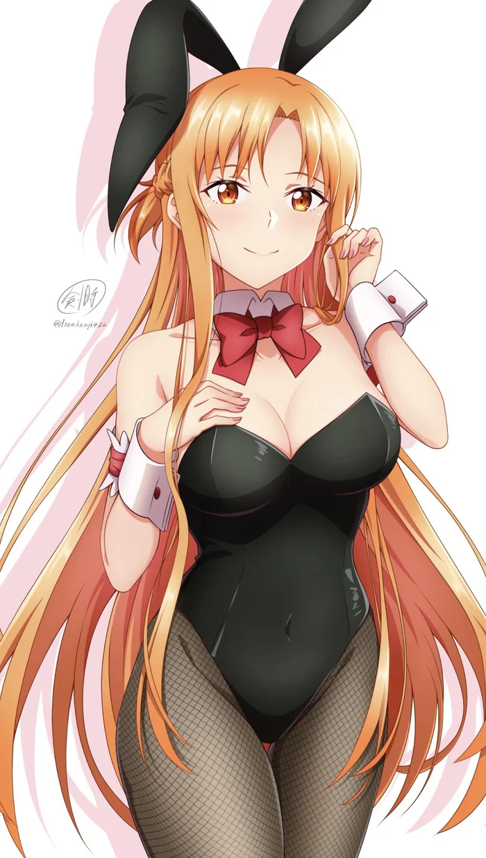 Good night. Let the party Asuna Yuki offer you - Anime, Anime art, Yuuki asuna, Sword Art Online, Bunnysuit