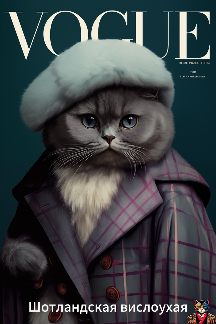 Шотландская вислоухая Midjourney