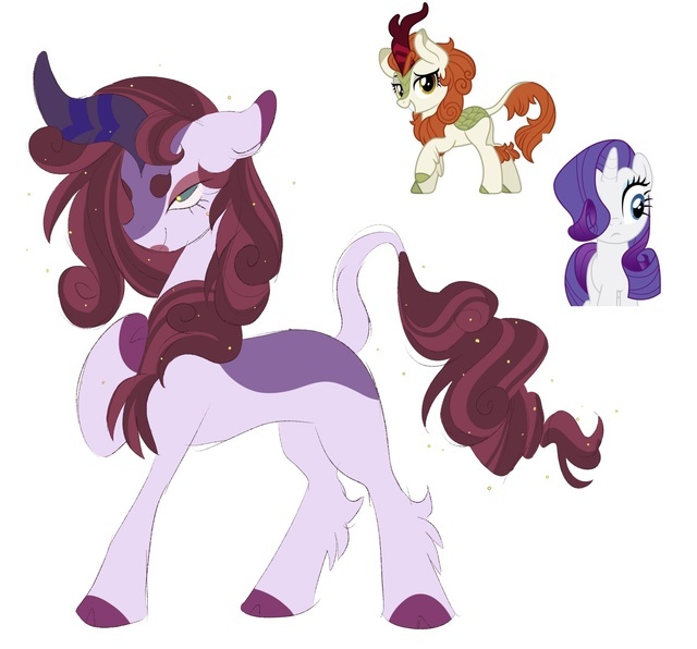 Пони-Слияние! - My Little Pony, Rarity, Autumn Blaze, Арт