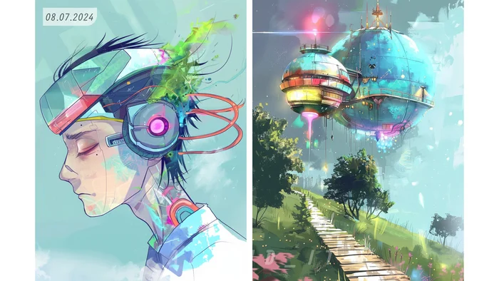 Style of the week in Midjourney (July 8-14) - My, Нейронные сети, Artificial Intelligence, Midjourney, Neural network art, Digital drawing, Longpost