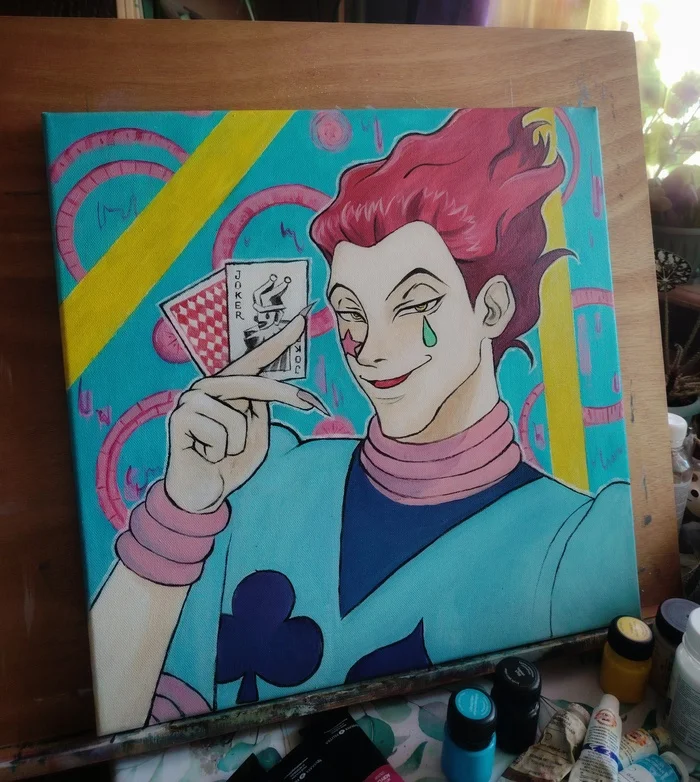 Hunter x Hunter - My, Painting, Images, Oil painting, Drawing, Creation, Anime, Art, Anime art, Hisoka, Paint